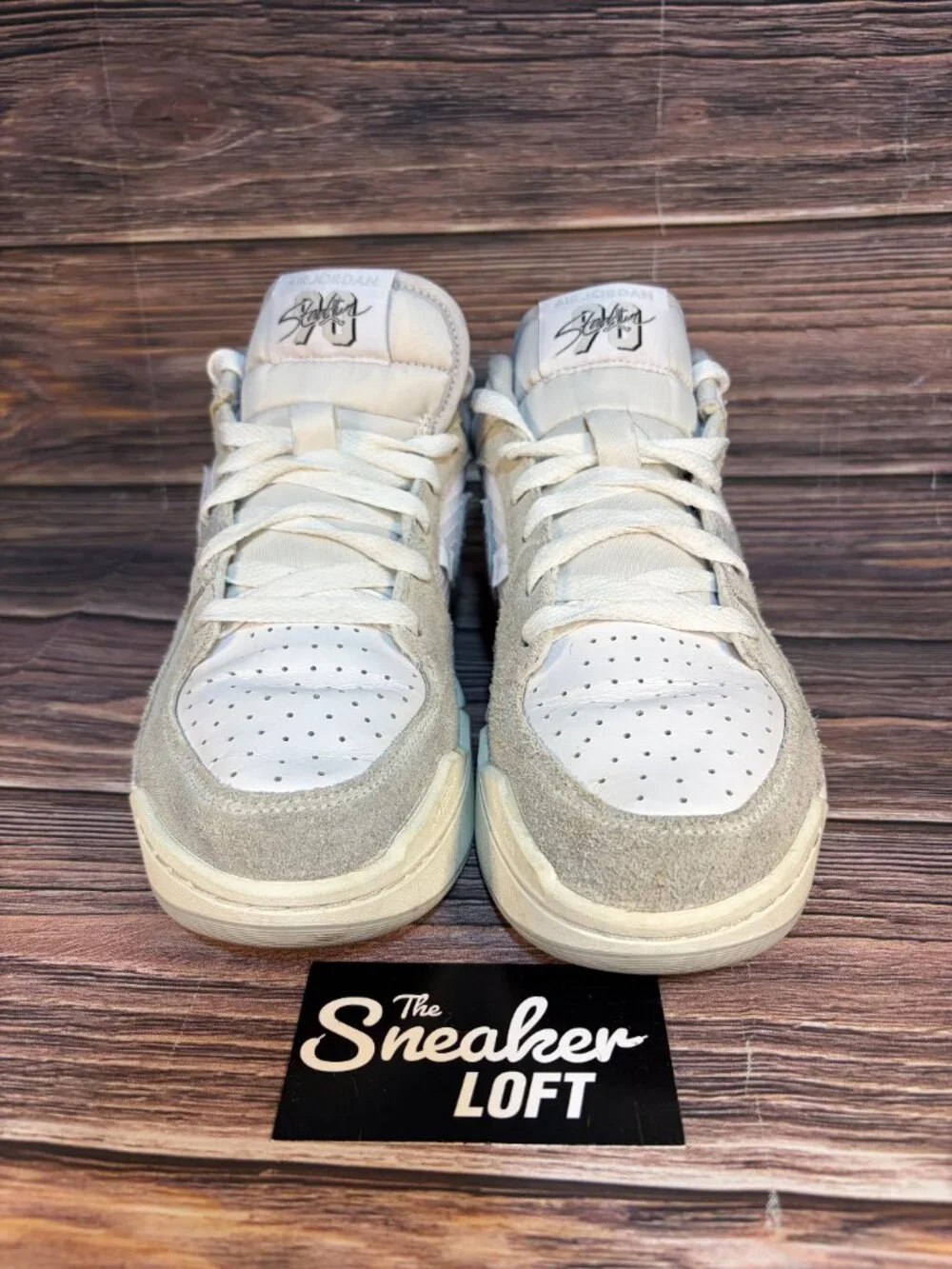 Nike Jordan Stadium 90 White Neutral Gray Men's Athletic Shoes Size 9.5
